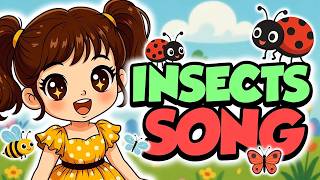 Insects Song for Kids | Bee Ladybug Ant Butterfly | KinderLingo