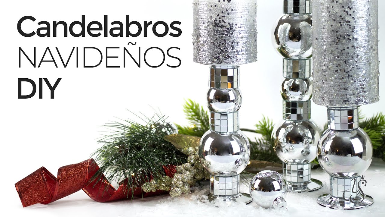 Candelabros Navideños DIY con Guirnaldas 🎄 Ideas Fáciles y Elegantes