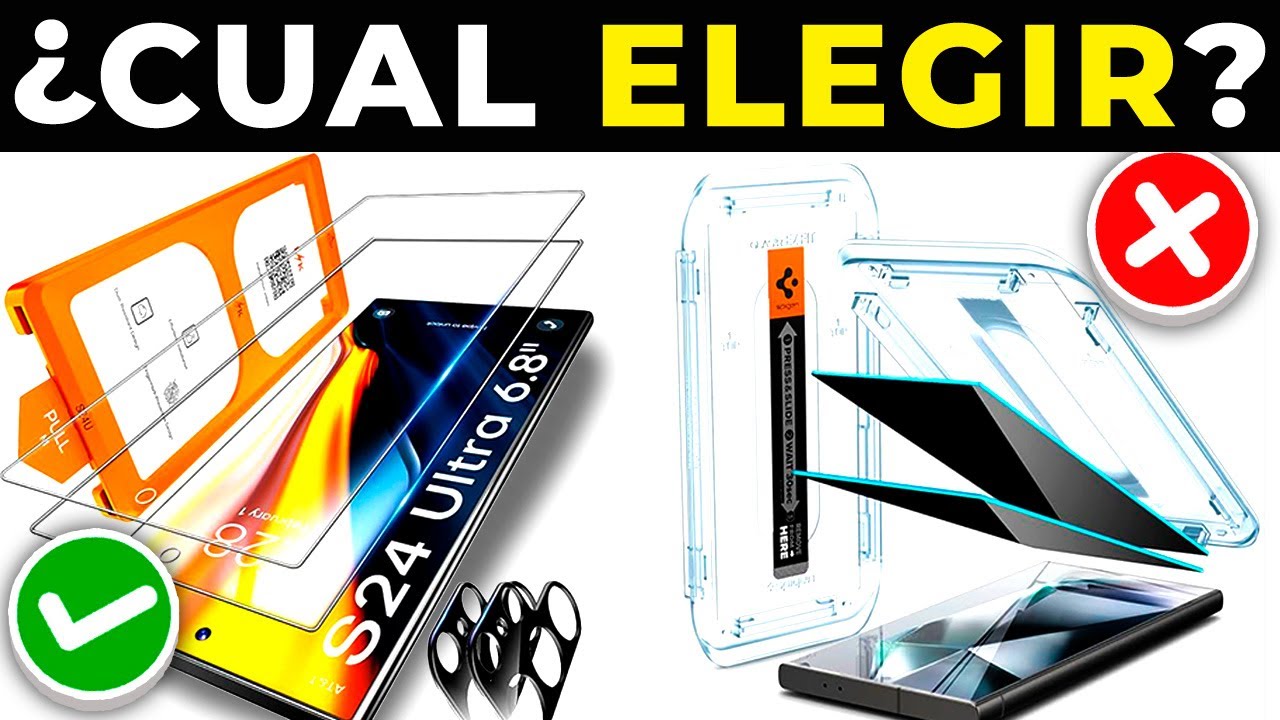 ✅ Los 5 MEJORES PROTECTORES de PANTALLA para S24 ULTRA 2025 | PROTECTORES de PANTALLA SAMSUNG