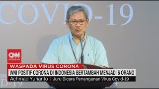WNI Positif Corona di Indonesia Bertambah Menjadi 6 Orang