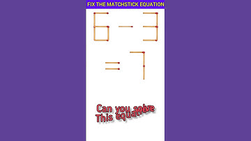 fix the matchstick equation Puzzles #challenge #puzzle #maths #riddles #quiz