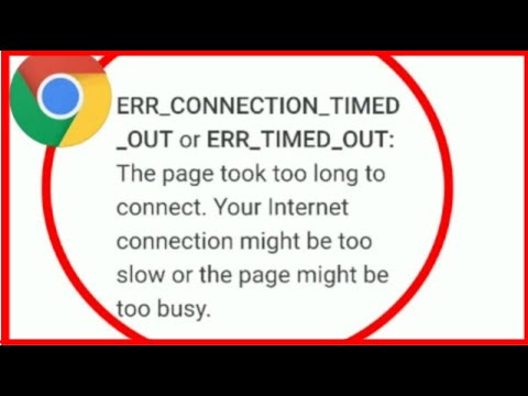 How to fix err connection timed out in google chrome