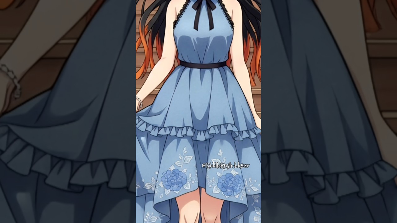 demonslayer x blue dress | 