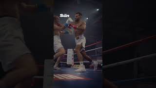 Misfits' 'Dad' throws in the towel after taking a BATTERING against Ediz Tasci #shorts #boxing