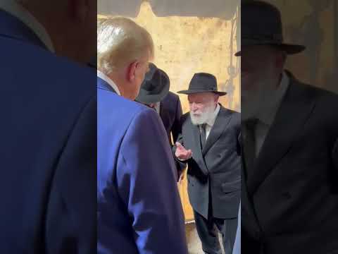 President Trump with Rabbi Yehuda Krinsky at the Lubavitcher Rebbe Ohel in Queens, NY
