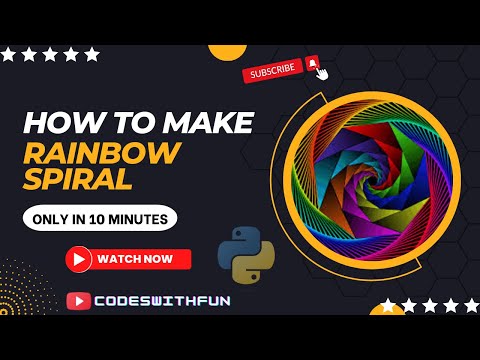 how to make rainbow spiral in 10 min⏳ | python se rainbow kaise banaye || CodesWithFun