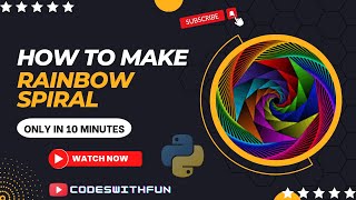 how to make rainbow spiral in 10 min⏳ | python se rainbow kaise banaye || CodesWithFun