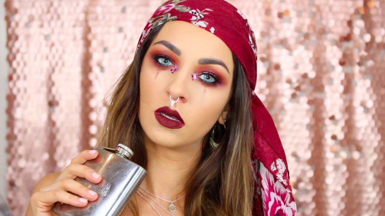 PIRATE HALLOWEEN MAKEUP TUTORIAL GLAM PIRATE YouTube