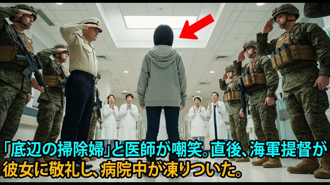 「邪魔だ、のろま！」と掃除員を罵倒した医師。海軍提督が彼女に最敬礼した瞬間、病院中が震え上がった【感動する話】