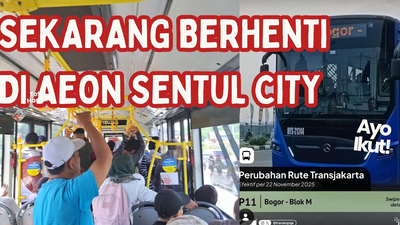 Ke sentul city cuman 3500 perak! Rute terbaru transjakarta P11 blok m bogor ,busway P11 bogor blok m