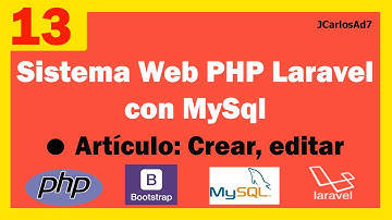 Sistema web PHP con laravel y Mysql  (13-36) Artículo: Crear, editar
