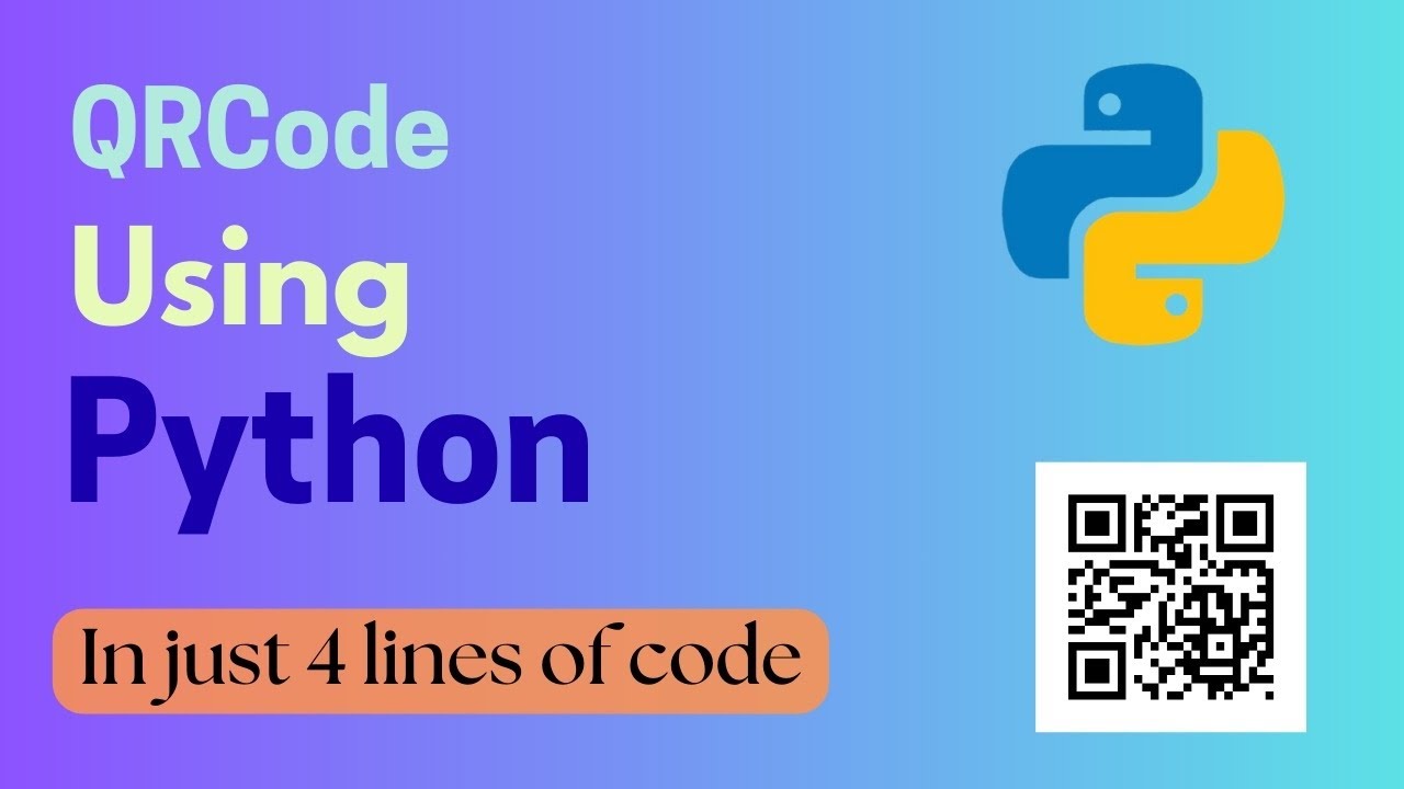 Generate QR code using Python || In Just 4 Lines of Code - YouTube