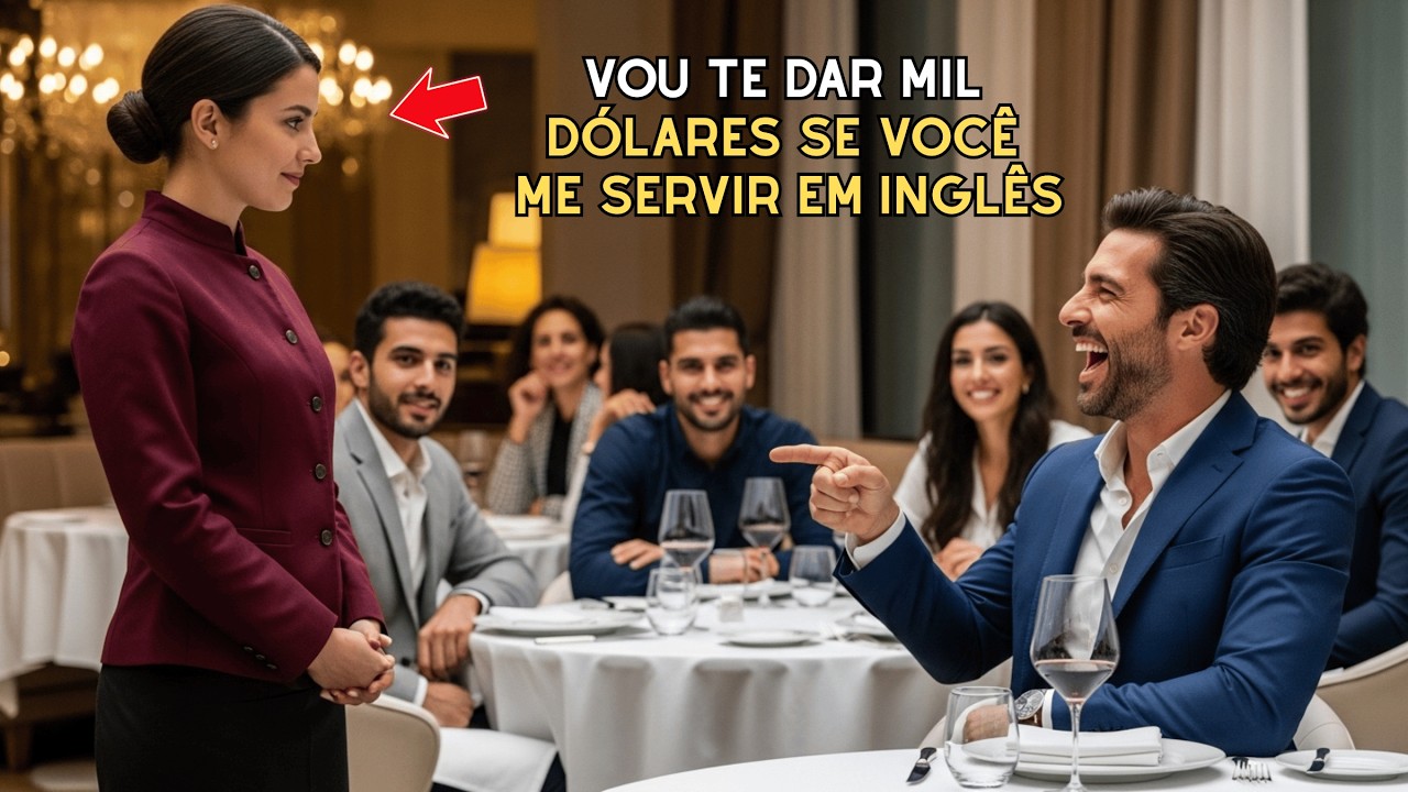 MILIONÁRIO HUMILHA JOVEM EM EVENTO DE LUXO—ATÉ QUE A RESPOSTA DELA EM INGLÊS O CALA DIANTE DE TODOS!