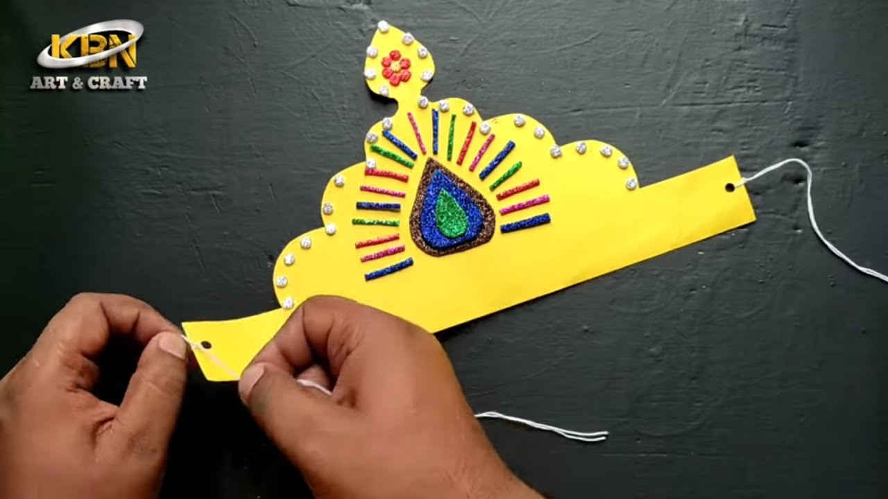 janmashtami craft ideas/paper crown ideas/krishna janmashtami craft