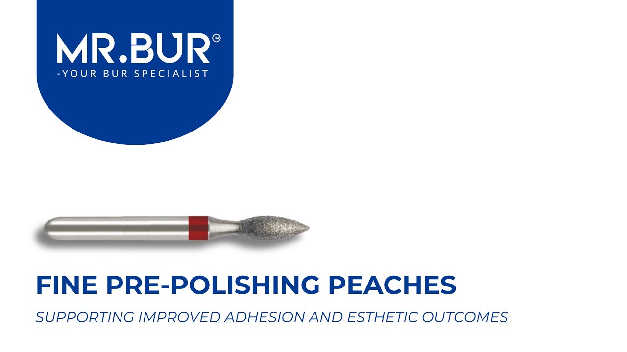 ISO F368 Peaches Fine Pre-Polishing Diamond Bur FG | MR.BUR
