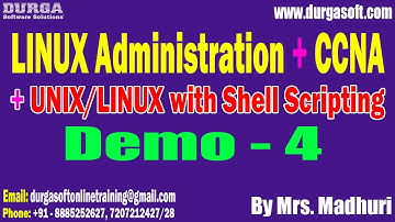 LINUX ADMIN + CCNA + UNIX/LINUX tutorials || Demo - 4 || by Mrs. Madhuri On 02-07-2025 @8PM IST
