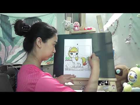 Coloring pages of adorable Snow White horses