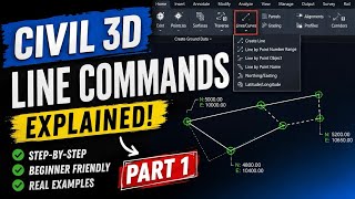 Master Civil 3D Line Commands | Beginner Tutorial (Part 1)
