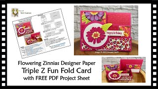 Create with Terri Gaines - Triple Z Fun Fold Card Tutorial