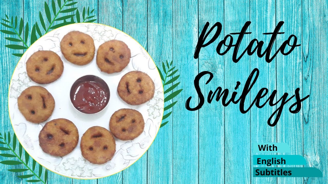 Potato Smileys recipe in Tamil with English Subtitle | Kids Favorite Snacks