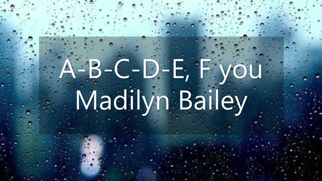Παρακολούθηση ABCDEFU - Madilyn Bailey Lyrics στο YouTube Παρακολούθηση ABCDEFU - Madilyn Bailey Lyrics στο YouTube