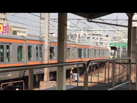 中央総武線・快速と各駅停車(信濃町駅)