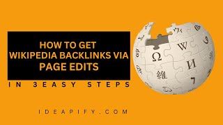 How To Get Wikipedia Backlinks Via Page Edits Method 4 | High Quality Free Link