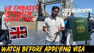 Uk  embassy interview preparations | Tips for UK  visa application 100% guaranteed visa 2023