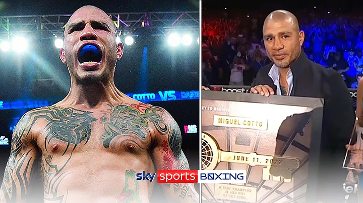 Puerto Rican legend Miguel Cotto presented with ke...