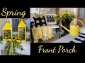 SMALL FRONT PORCH DECORATING IDEAS - SPRING FRENCH COUNTRY/ FARMHOUSE PORCH MAKEOVER