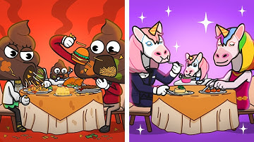 My Family vs Your Family: The Sitcom | Bad Table Manners | emojitown