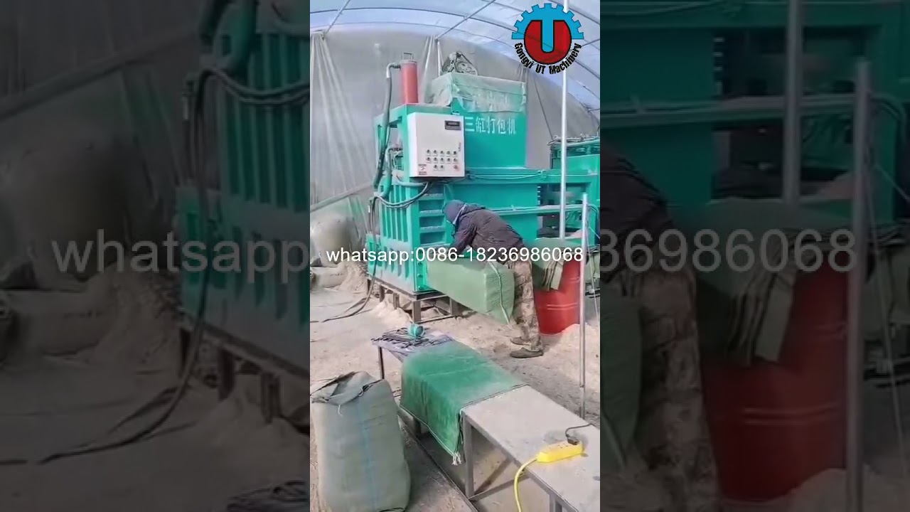 25kg Alfalfa hay straw baler press machine 30kg wood sawdust baler compress machine for bagging