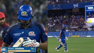 Rohit Sharma injury today Match against RCB | Rohit Sharma retired hurt today Match hamstring injury