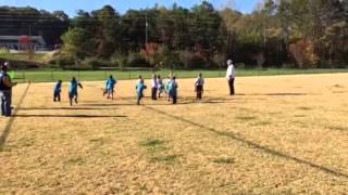 Throwing touch downs.