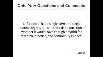 Accreditation Webinar on CEPH’s Criteria Revisions, Round 2