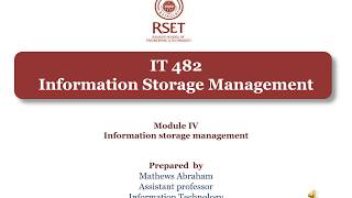 IT482 Module 4 Information storage management part2