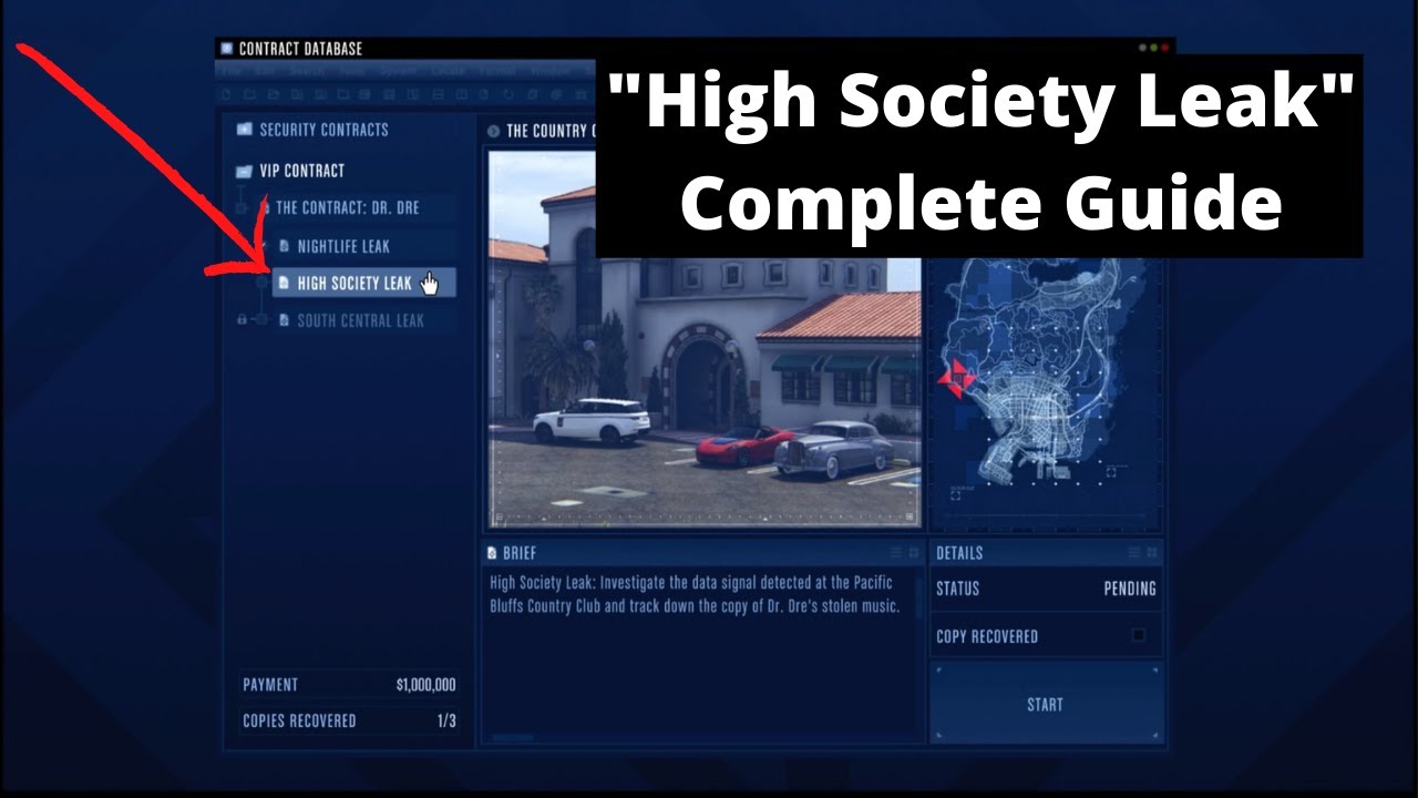 GTA Online "High Society Leak" VIP Contract Guide (SOLO) Everything