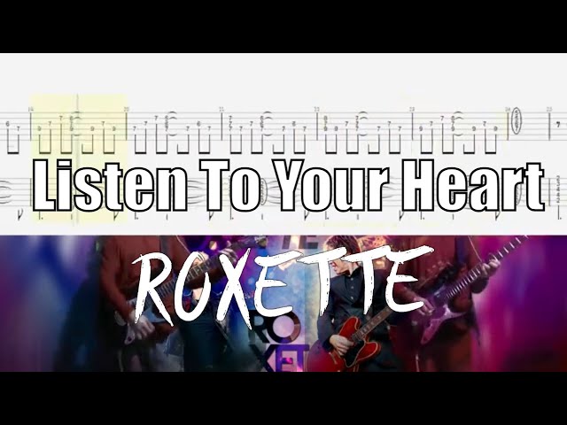 Roxette Listen to your heart Guitar cover with tab class=
