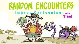 Random Encounters: Improv Cartooning (Episode 160)
Whats improv cartooning? Using random encounter tables, a die rolling app, and audience participation to select some characters/creatures and the situations theyll be in ... and whatever the result is, Stan! will draw!
00:00 Countdown
00:28 Intro
11:48 Troglodyte + Busking
44:39 Displacer Beast + Marriage Proposal
01:08:37 The Queen + Cat Cafe
01:38:00 Outro
Sounds like fun, right?
You can also find Stan! online at:
The Home of All Things Stan! ... http://stannex.com
Patreon: https://www.patreon.com/stannex
Instagram: https://www.instagram.com/stannex/
Facebook: https://www.facebook.com/stannex
Bluesky: https://bsky.app/profile/stannex.bsky.social Random Encounters: Improv Cartooning (Episode 160)