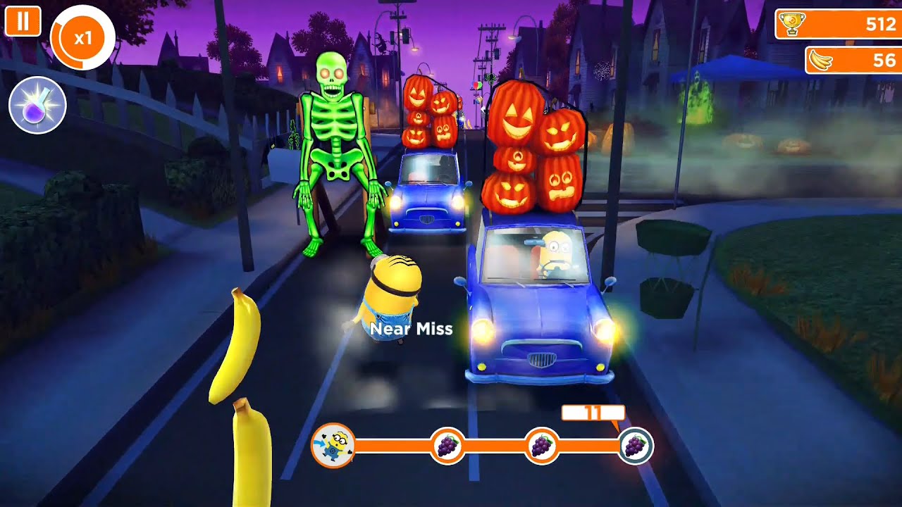 Despicable Me: Minion Rush - Halloween Residential Area Gameplay
