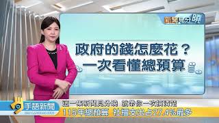 【新聞見分曉】政府的錢怎麼花？一次看懂總預算 | 20260814 公視手語新聞