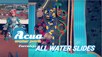 ALL WATER SLIDES at Acua Water Park Fuerteventura