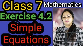 Class 7, Mathematics,  Exercise 4.2, Simple Equations, PSEB
