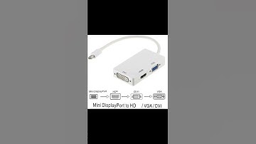 Mini DisplayPort thunderbolt to DVI VGA HDMI 3 In 1 Adapter #shorts