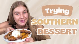 Russian Makes Southern Peach Cobbler for the First Time! 🍑