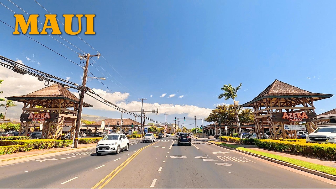 Kihei Road Drive in Maui, Hawaii | 4K Scenic Coastal Drive