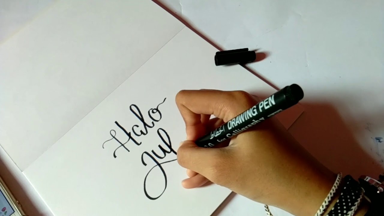 Hand lettering mudah untuk pemula - YouTube