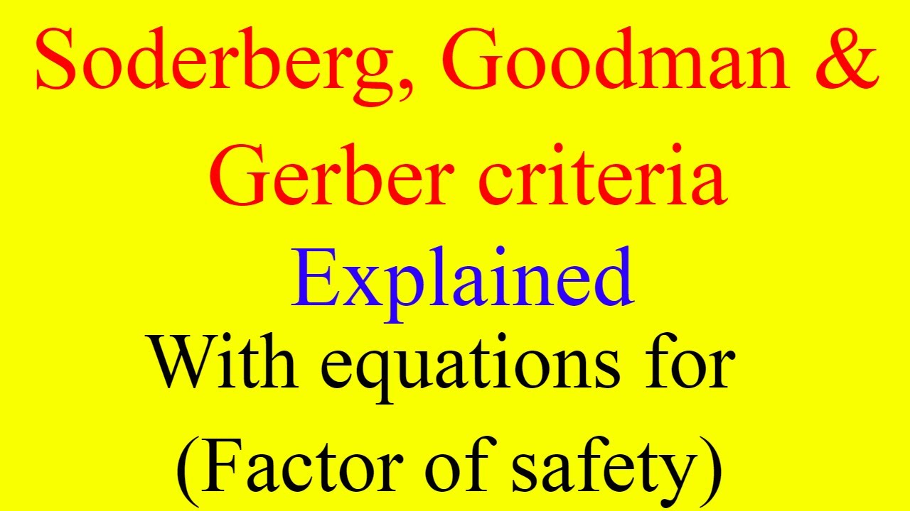 soderberg goodman gerber relations soderberg goodman gerber equations explained Factor of