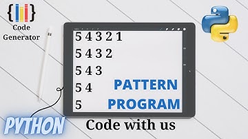Pattern Program For Python | Python for Beginner | Code Generator | CG.