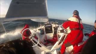 Surfing Under Spinnaker during Sydney to Hobart Yacht Race 2014